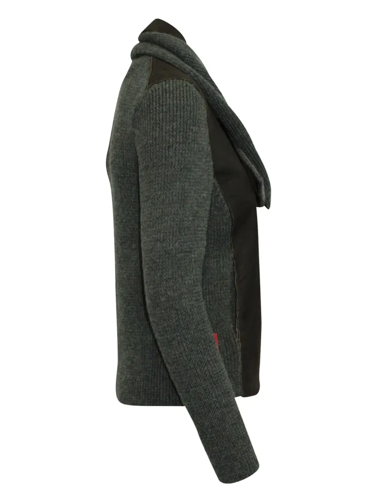 Prada Pre-Owned レザー・パネル付きウールセーター - 画像2