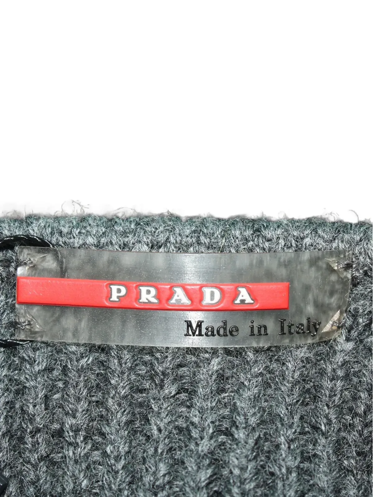 Prada Pre-Owned レザー・パネル付きウールセーター - 画像3