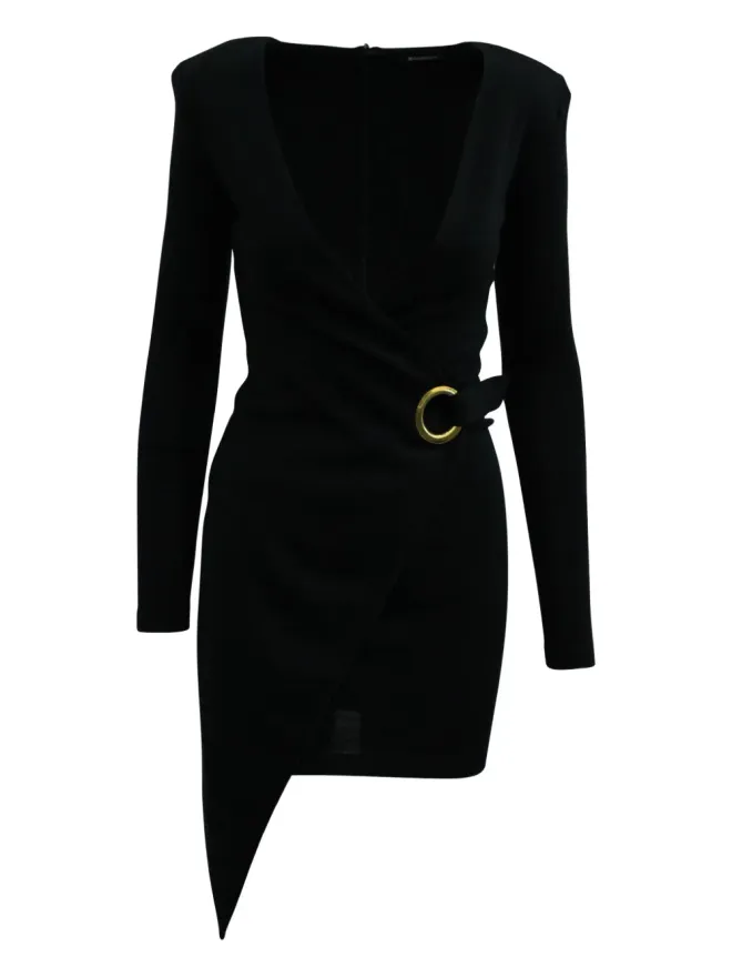 Balmain Pre-Owned Balmain Pre-Owned ラップドレス バックル ミニドレスの商品画像