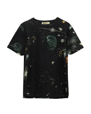 Valentino Garavani ビンテージ Cosmo-print Tシャツ ブラック - サムネイル1