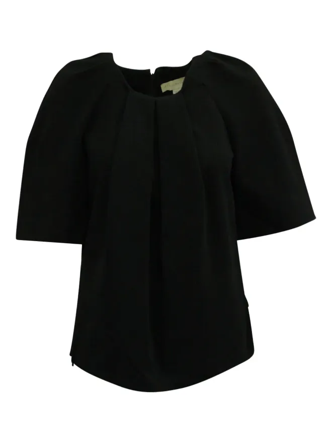 Stella McCartney Pre-Owned Stella McCartney Pre-Owned pleated-neckline wide-sleeve top - Blackの商品画像