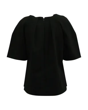 Stella McCartney Pre-Owned pleated-neckline wide-sleeve top - Black - サムネイル2