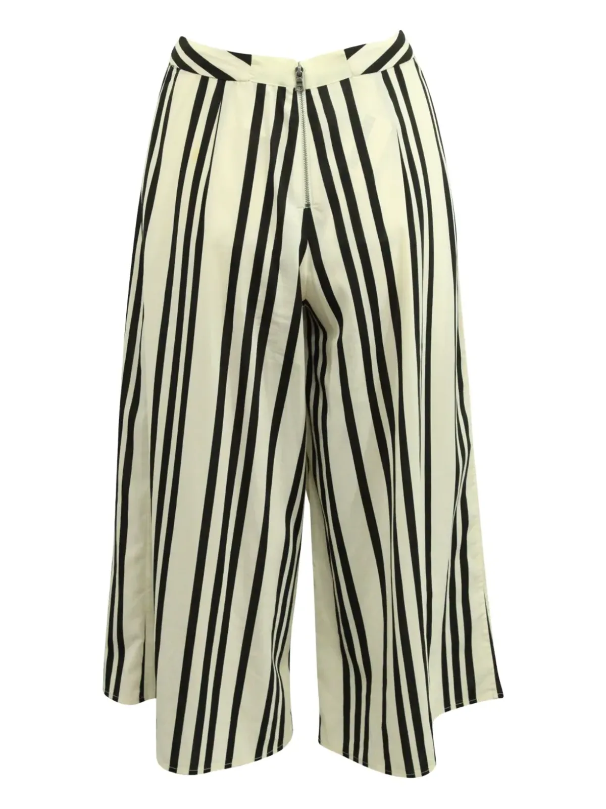 alice + olivia ストライプ柄ワイドレッグパンツ - White - 画像2
