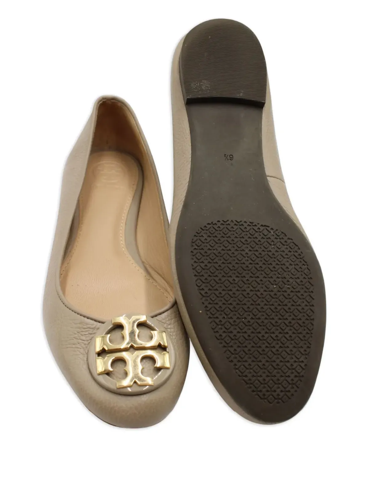 Tory Burch Reva ロゴディテール ラウンドトゥ バレエフラット - 画像5