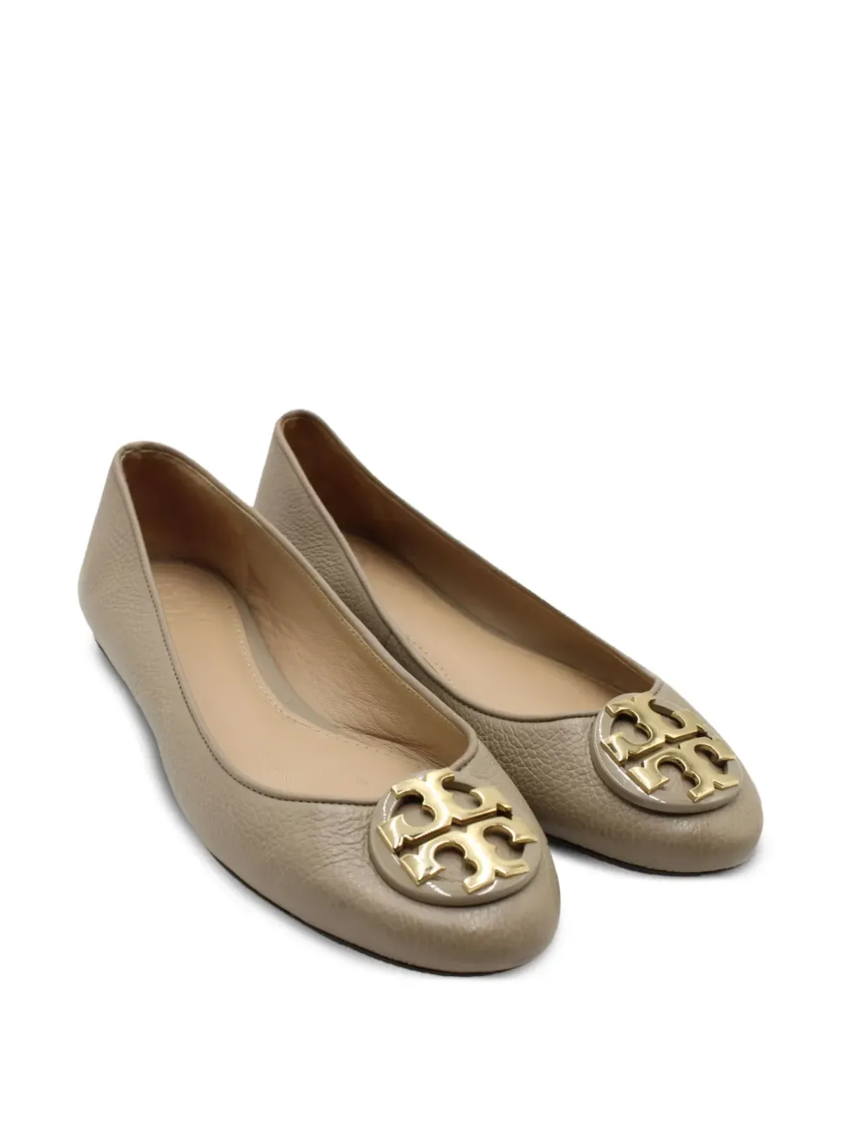 Tory Burch Reva ロゴディテール ラウンドトゥ バレエフラット - 画像2