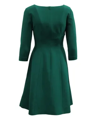 Alberta Ferretti Vintage 長袖フレアドレス - グリーン - サムネイル2