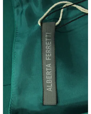 Alberta Ferretti Vintage 長袖フレアドレス - グリーン - サムネイル3