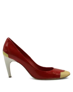 Roger Vivier Vintage colour-block leather pumps - Red - サムネイル1