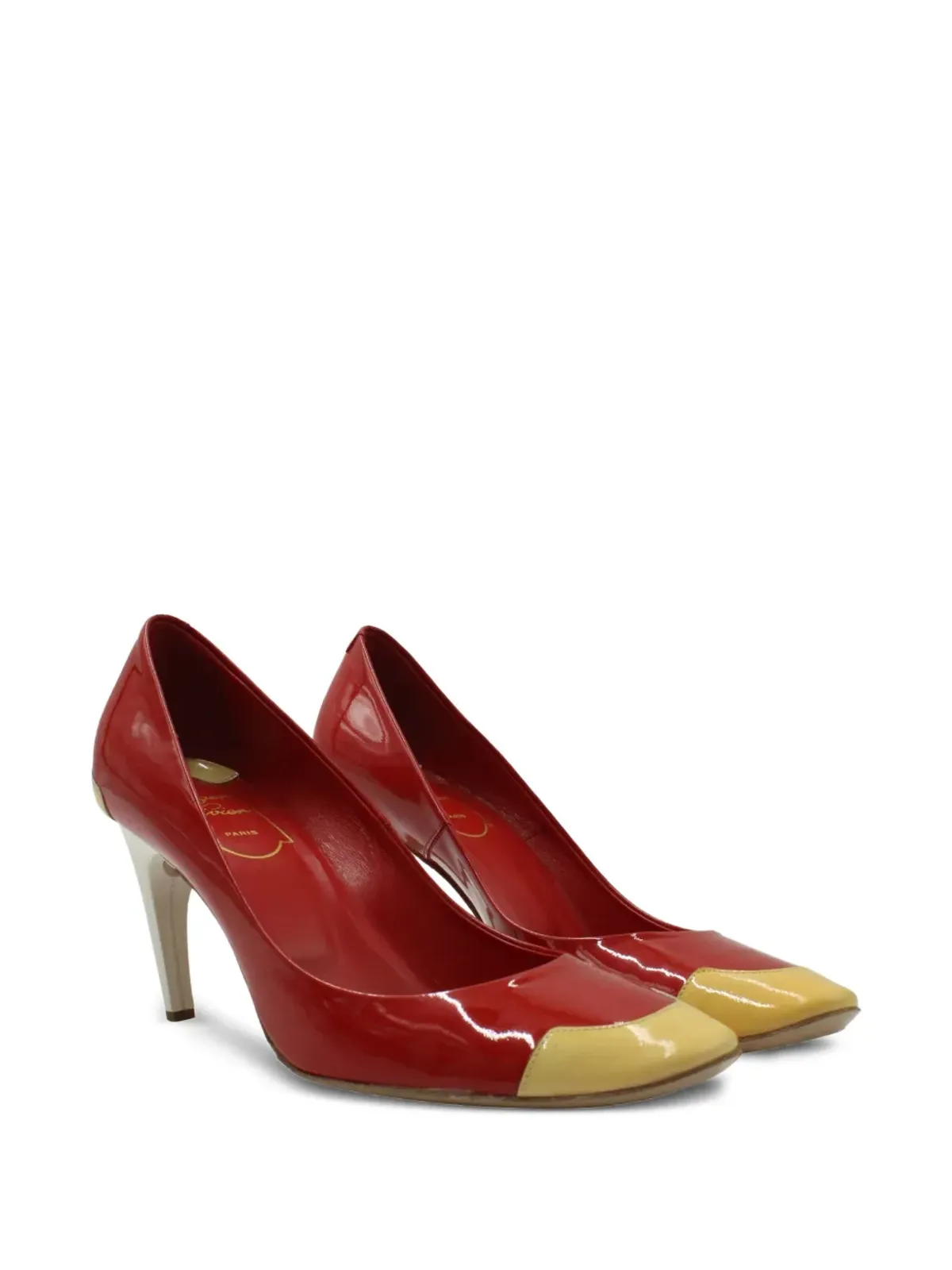 Roger Vivier Vintage colour-block leather pumps - Red - 画像2