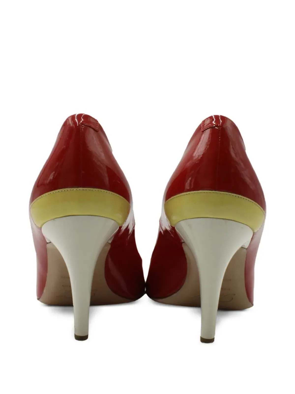 Roger Vivier Vintage colour-block leather pumps - Red - 画像3