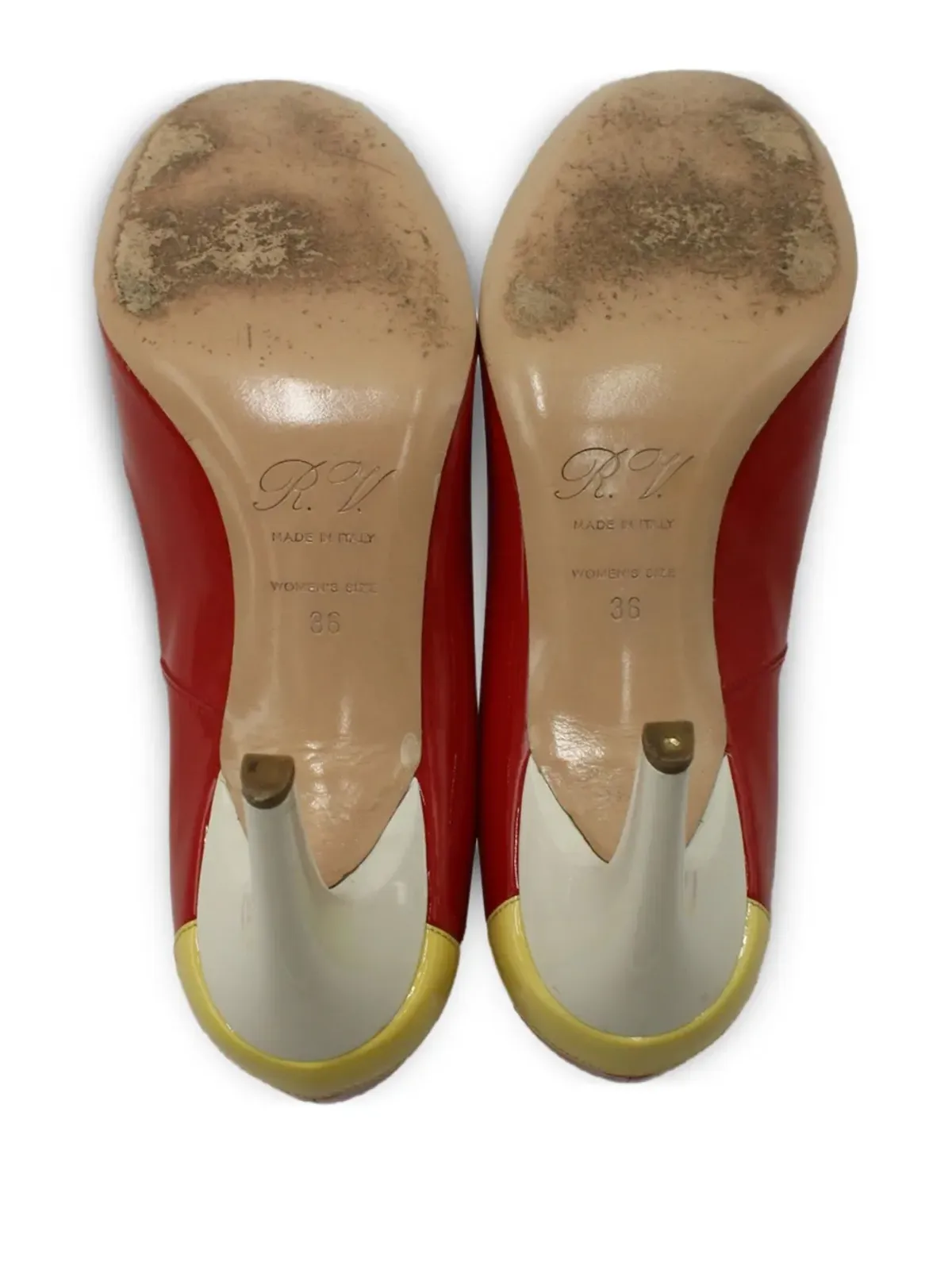 Roger Vivier Vintage colour-block leather pumps - Red - 画像4