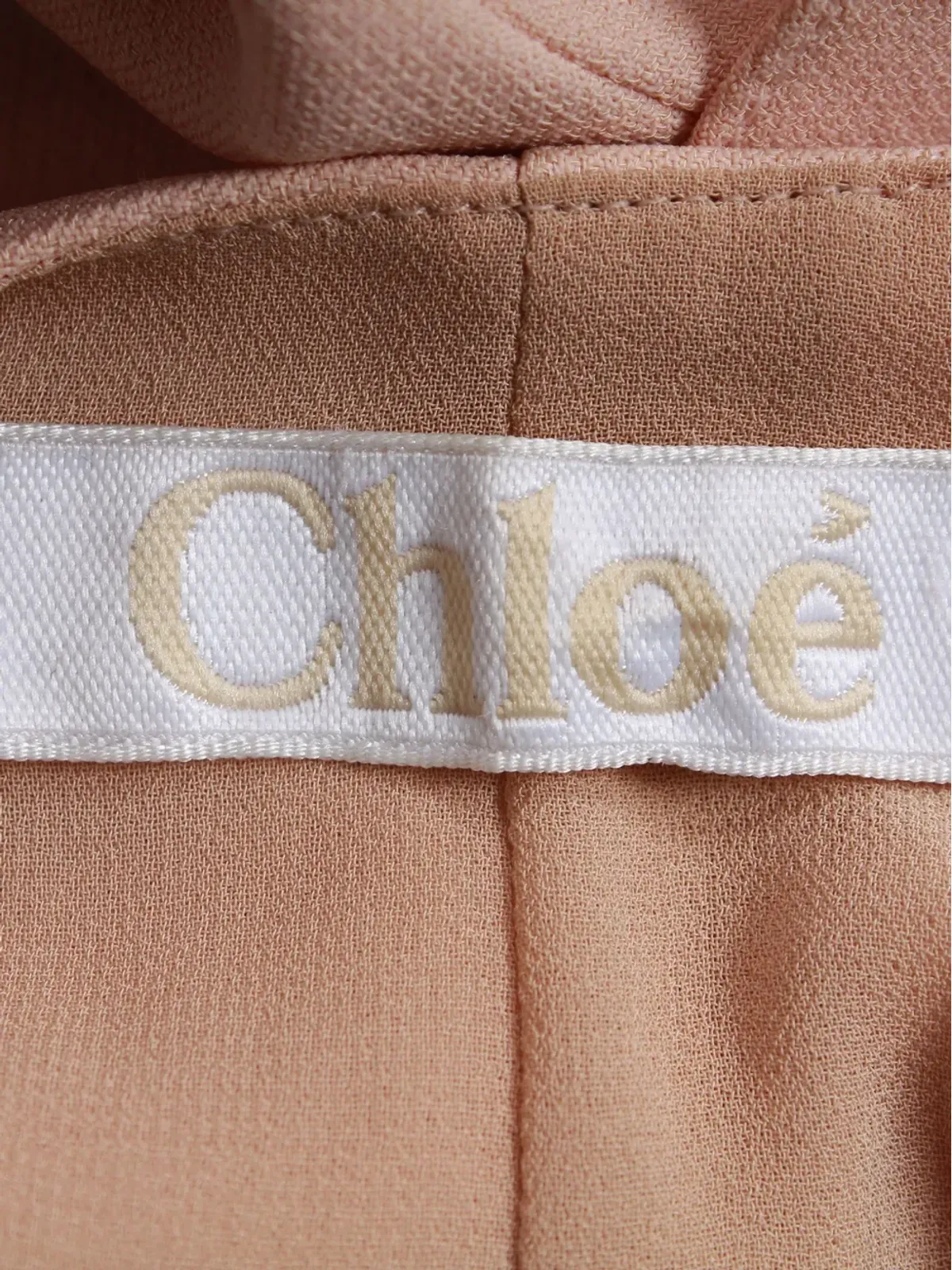 Chloé Vintage リボンディテール Vネック ドレス - 画像4