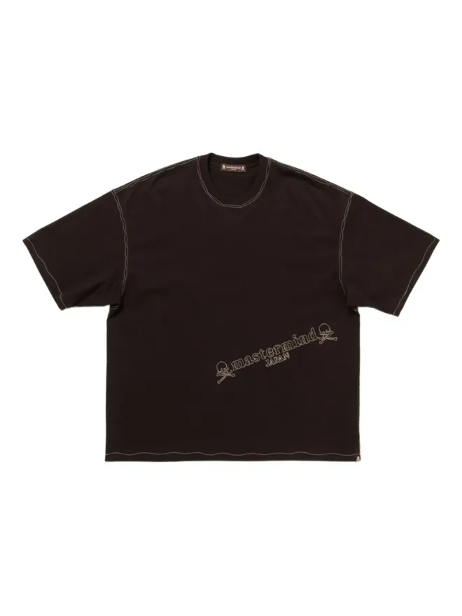 mastermind JAPAN Mastermind Japan 刺繍入りTシャツ - ブラウンの商品画像