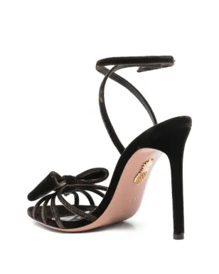 Aquazzura ボウ アンクルストラップ サンダル - ブラウン - サムネイル3