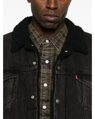 Levi's シェルパカラー デニムジャケット ブラック - サムネイル5