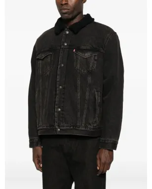 Levi's シェルパカラー デニムジャケット ブラック - サムネイル3