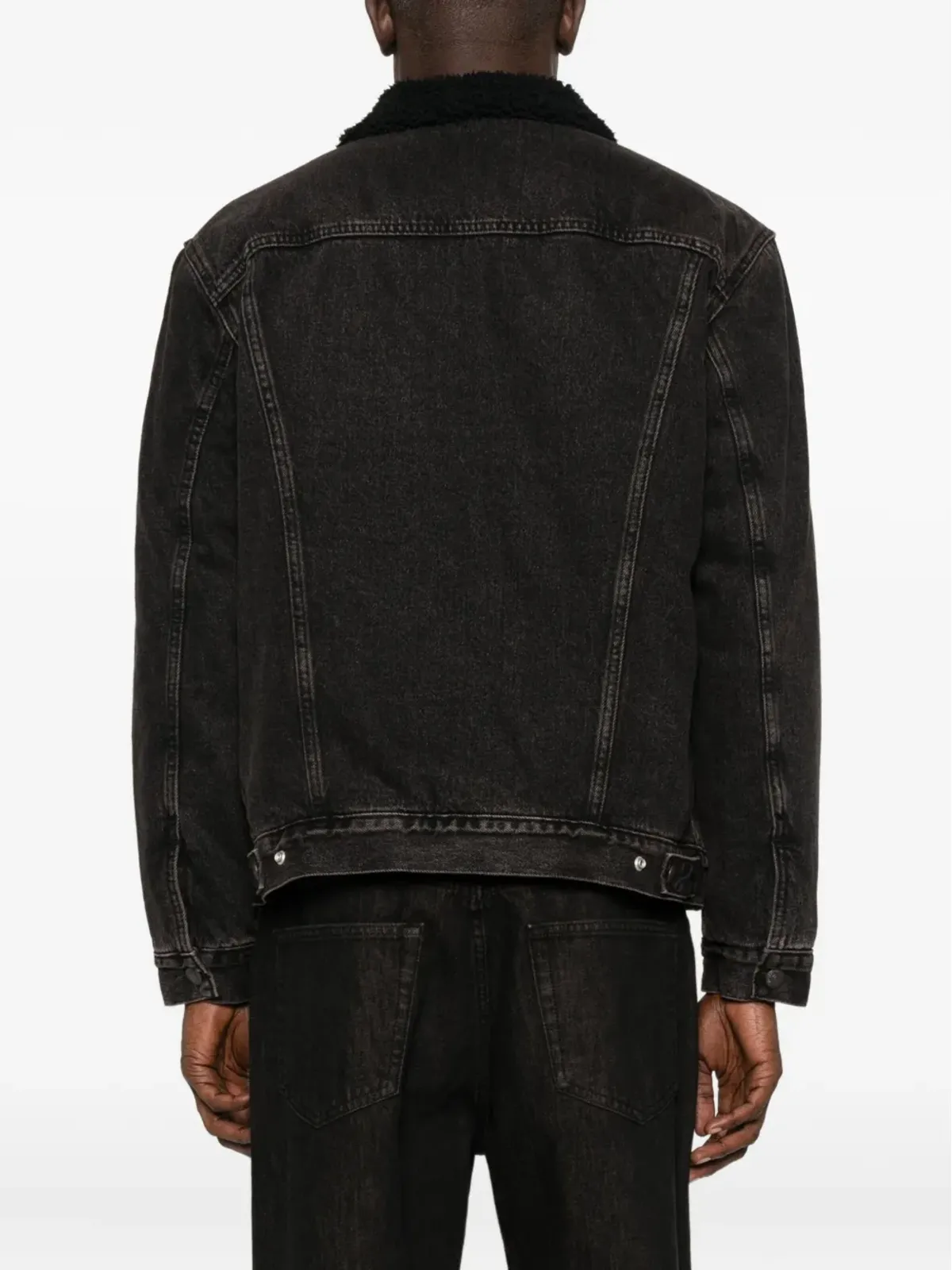 Levi's シェルパカラー デニムジャケット ブラック - 画像4