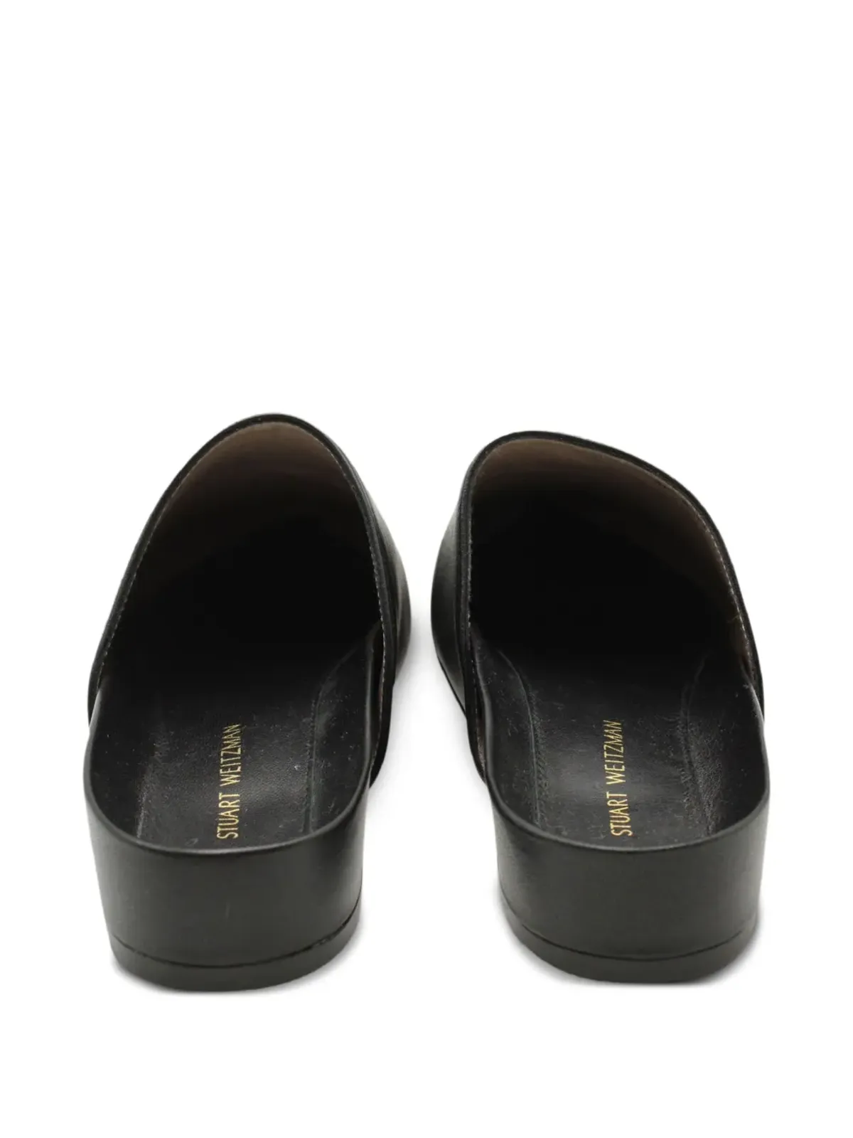 Stuart Weitzman ポインテッドトゥ・フラットミュール ブラック - 画像3