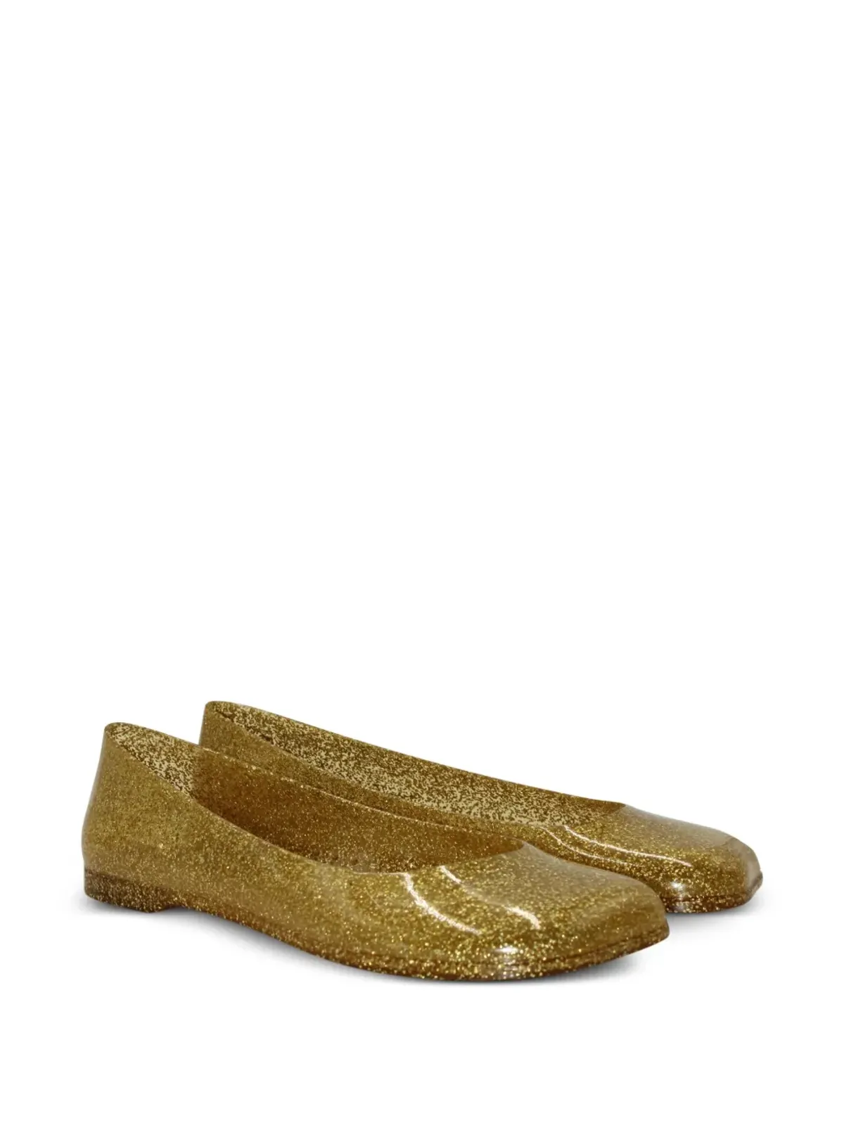 Loewe Pre-Owned x Paula's Ibiza グリッター スクエアトゥ バレエフラット - Gold - 画像2