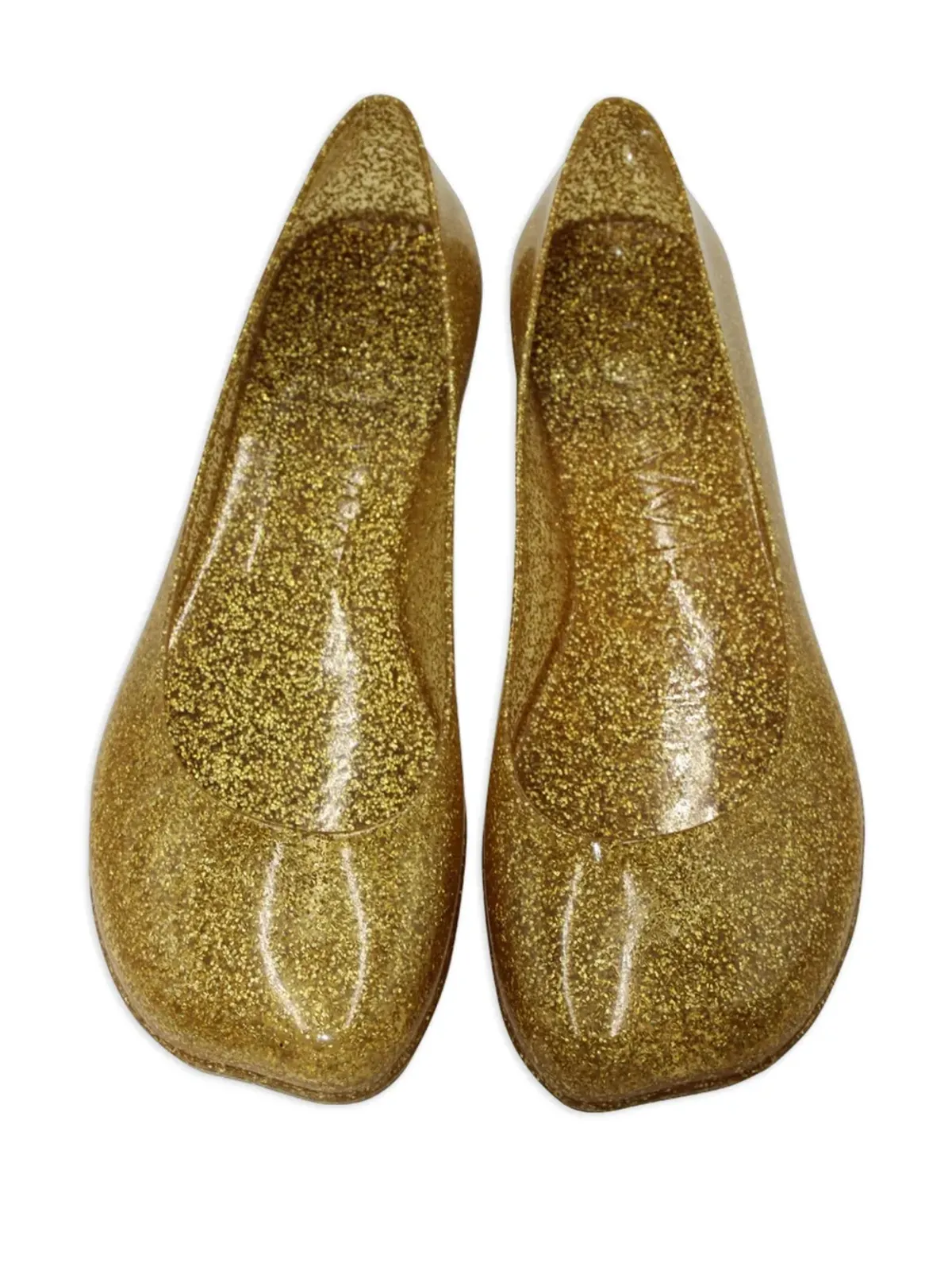 Loewe Pre-Owned x Paula's Ibiza グリッター スクエアトゥ バレエフラット - Gold - 画像4