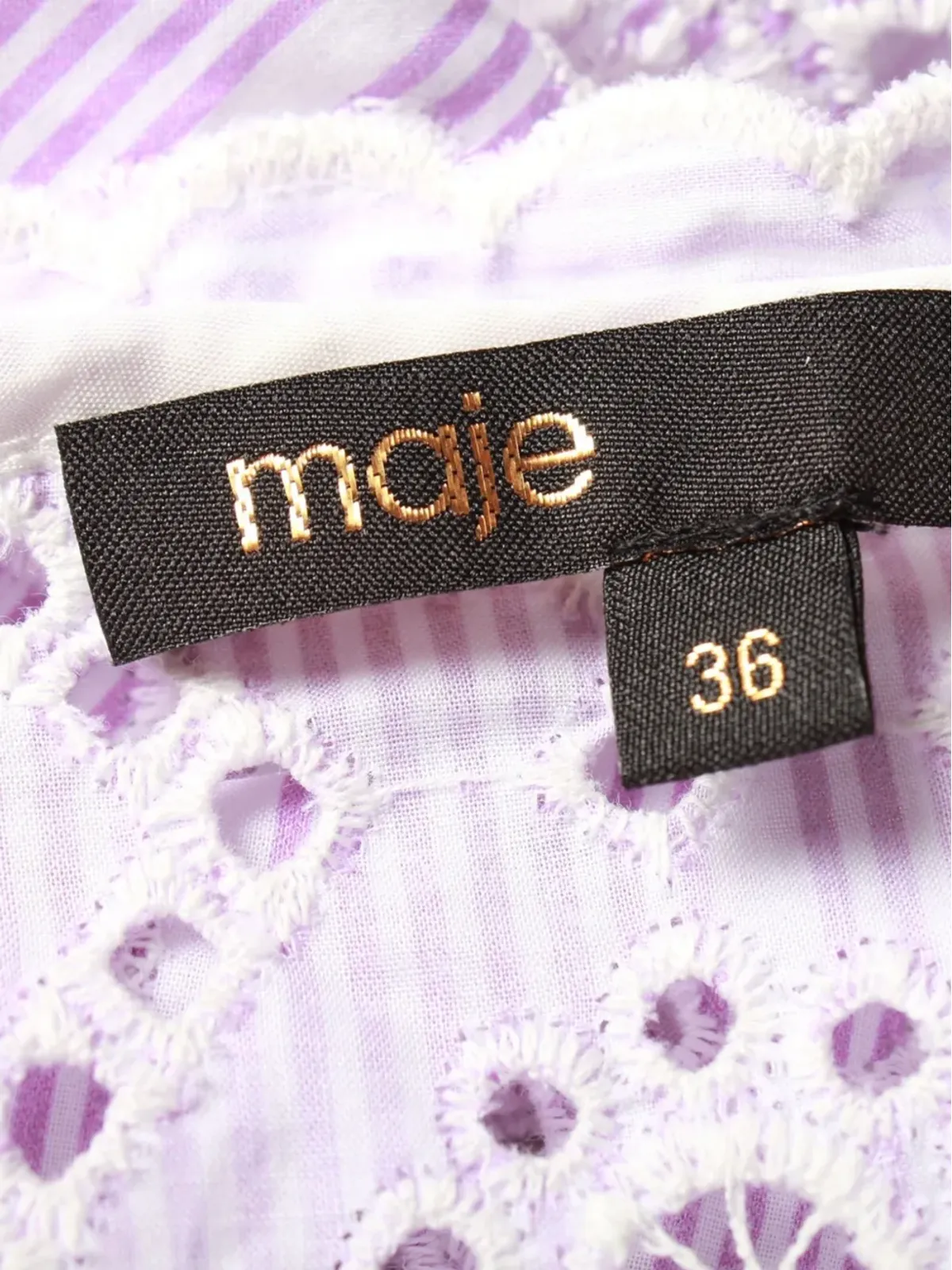 Maje アイレット刺繍ミニドレス - 画像4