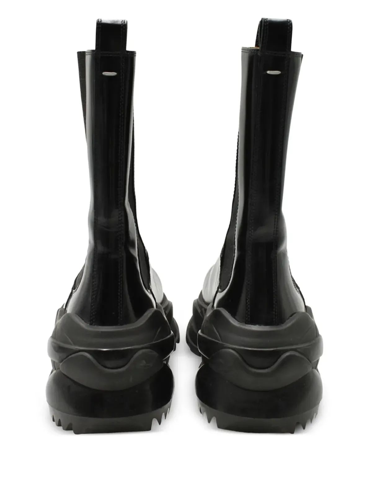 Maison Martin Margiela Pre-Owned リジッドソールレザーブーツ - Black - 画像2