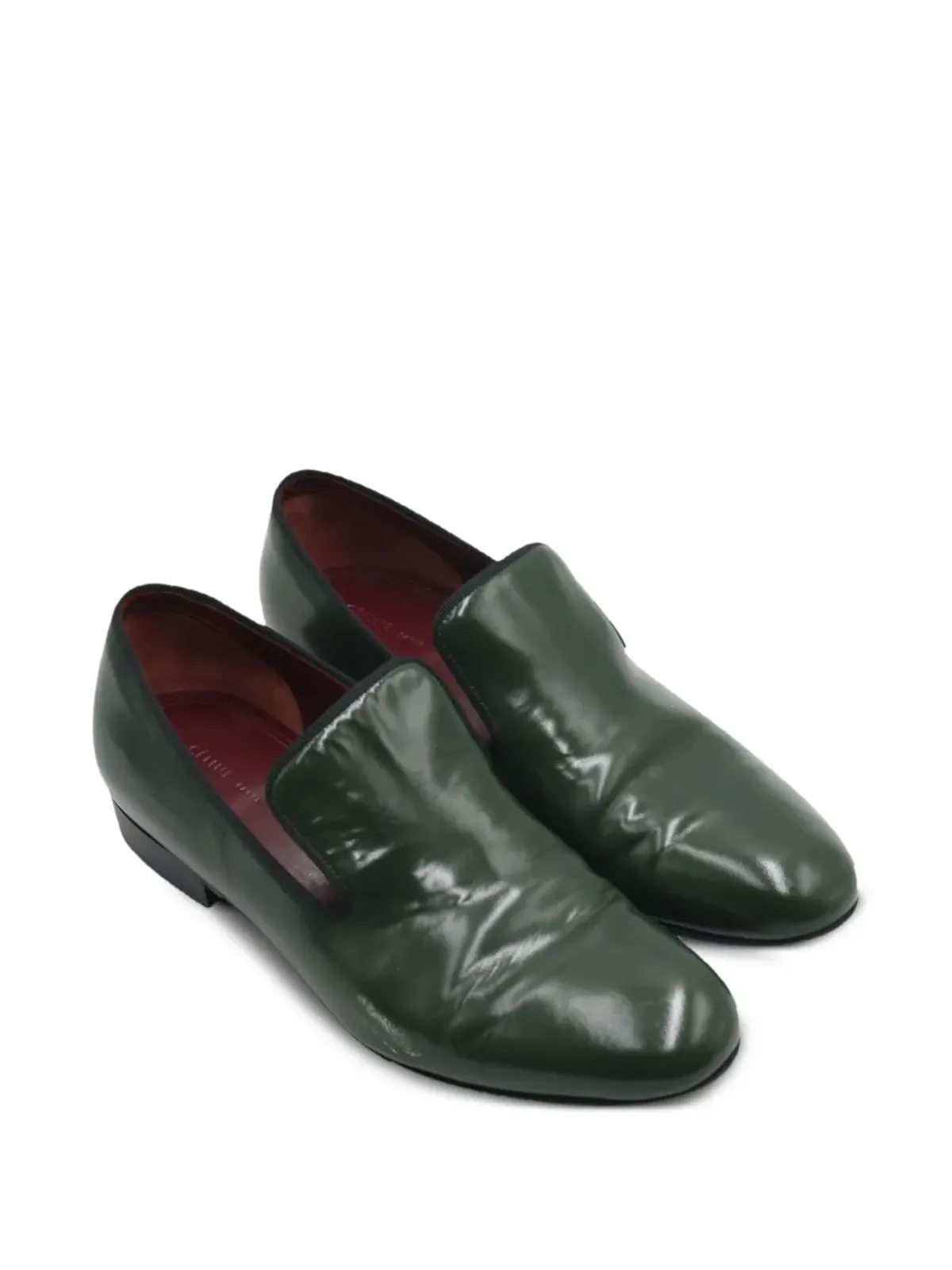 Celine Vintage レザー フラット ローファー - グリーン - 画像2