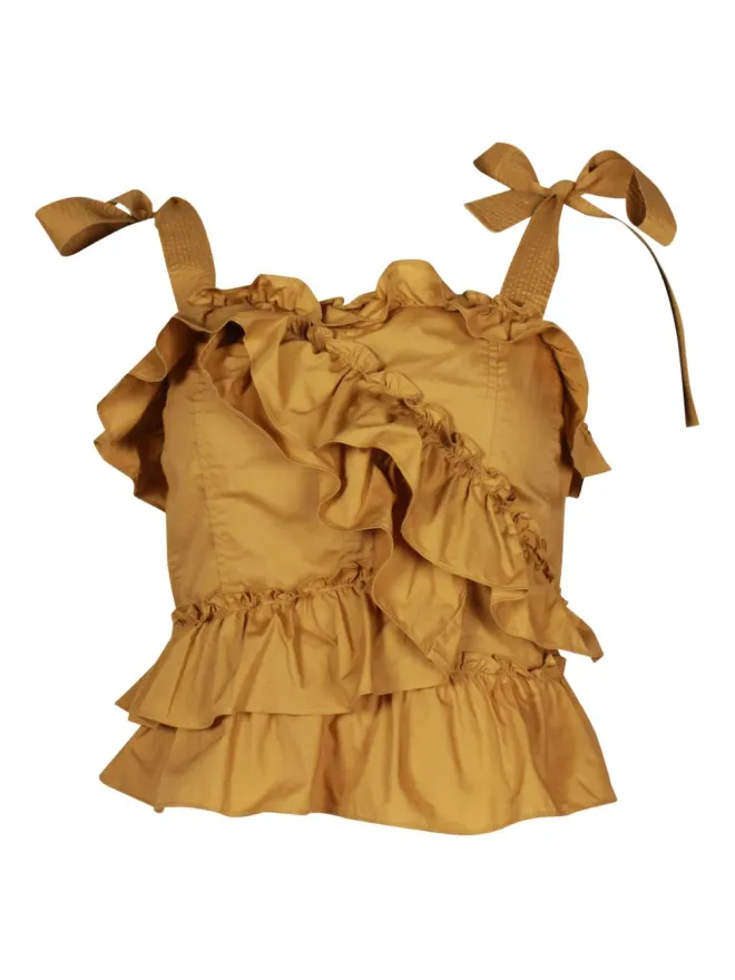 Ulla Johnson Ulla Johnson クレオ フリルスクエアネックトップの商品画像