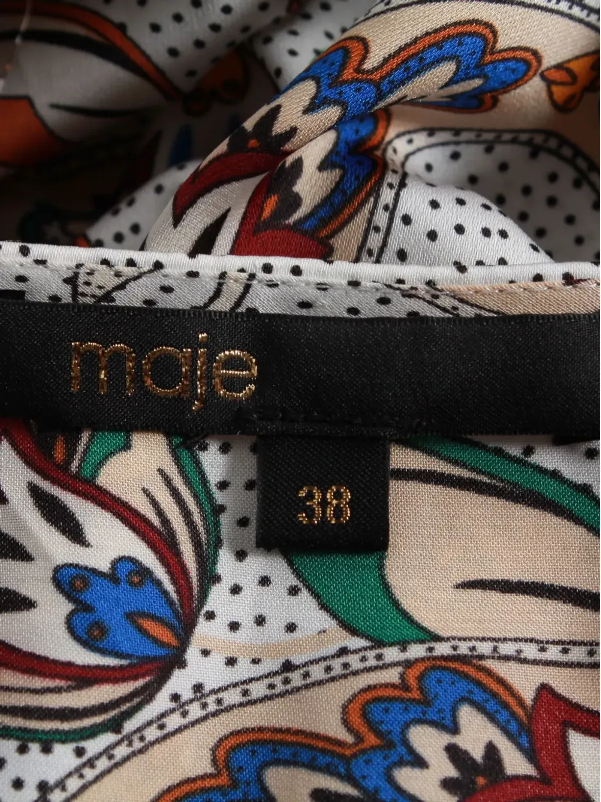 Maje ペイズリープリント バルーンスリーブ ミニドレス - White - 画像4