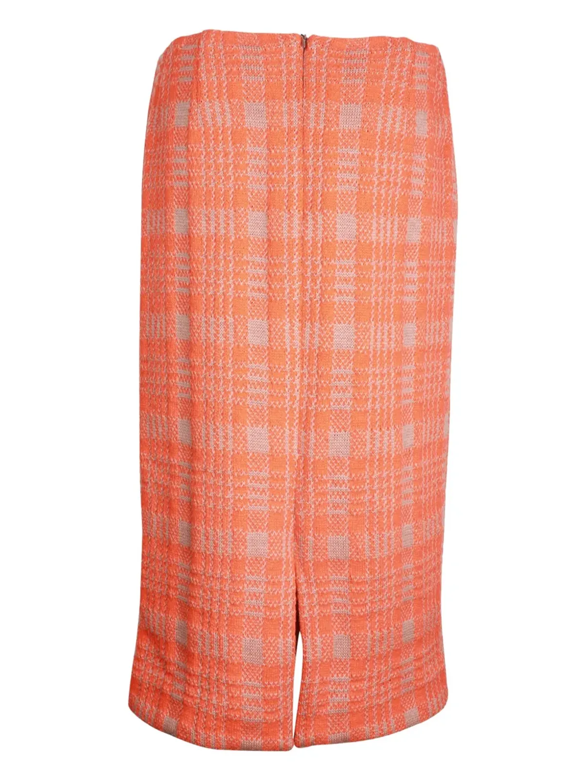 Dries Van Noten チェック柄ウールスカート - オレンジ - 画像2