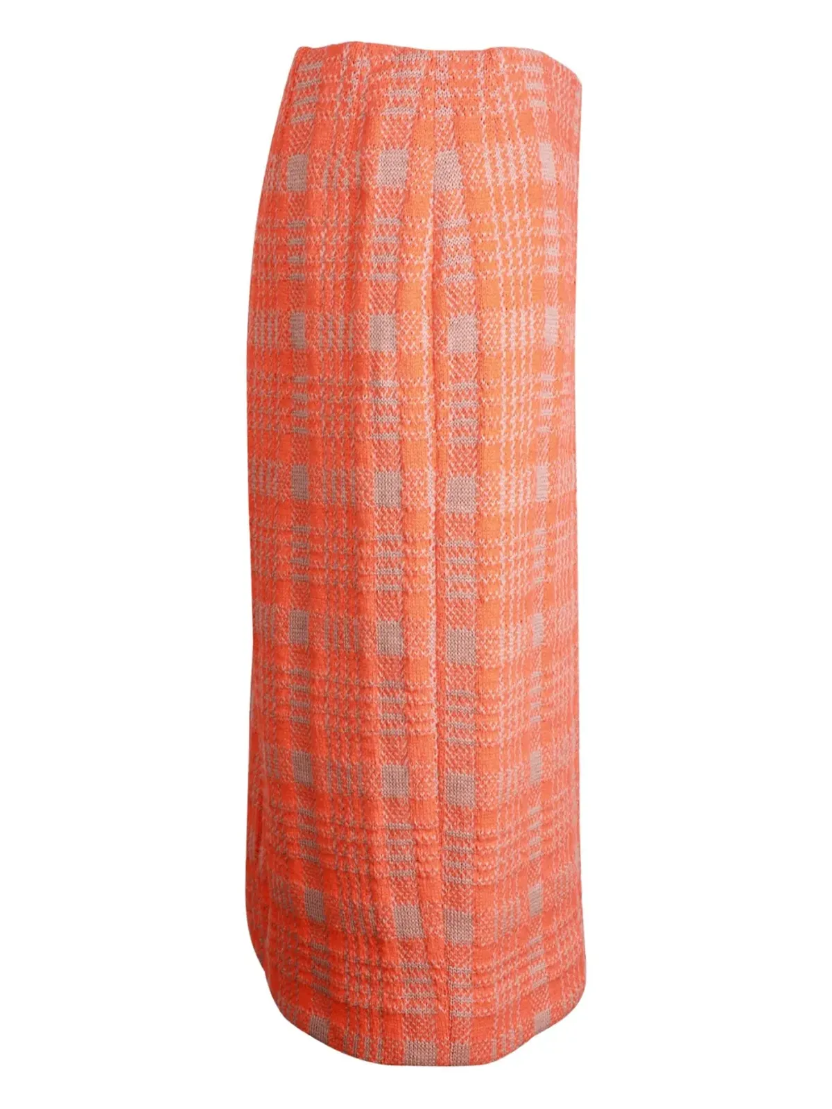 Dries Van Noten チェック柄ウールスカート - オレンジ - 画像3
