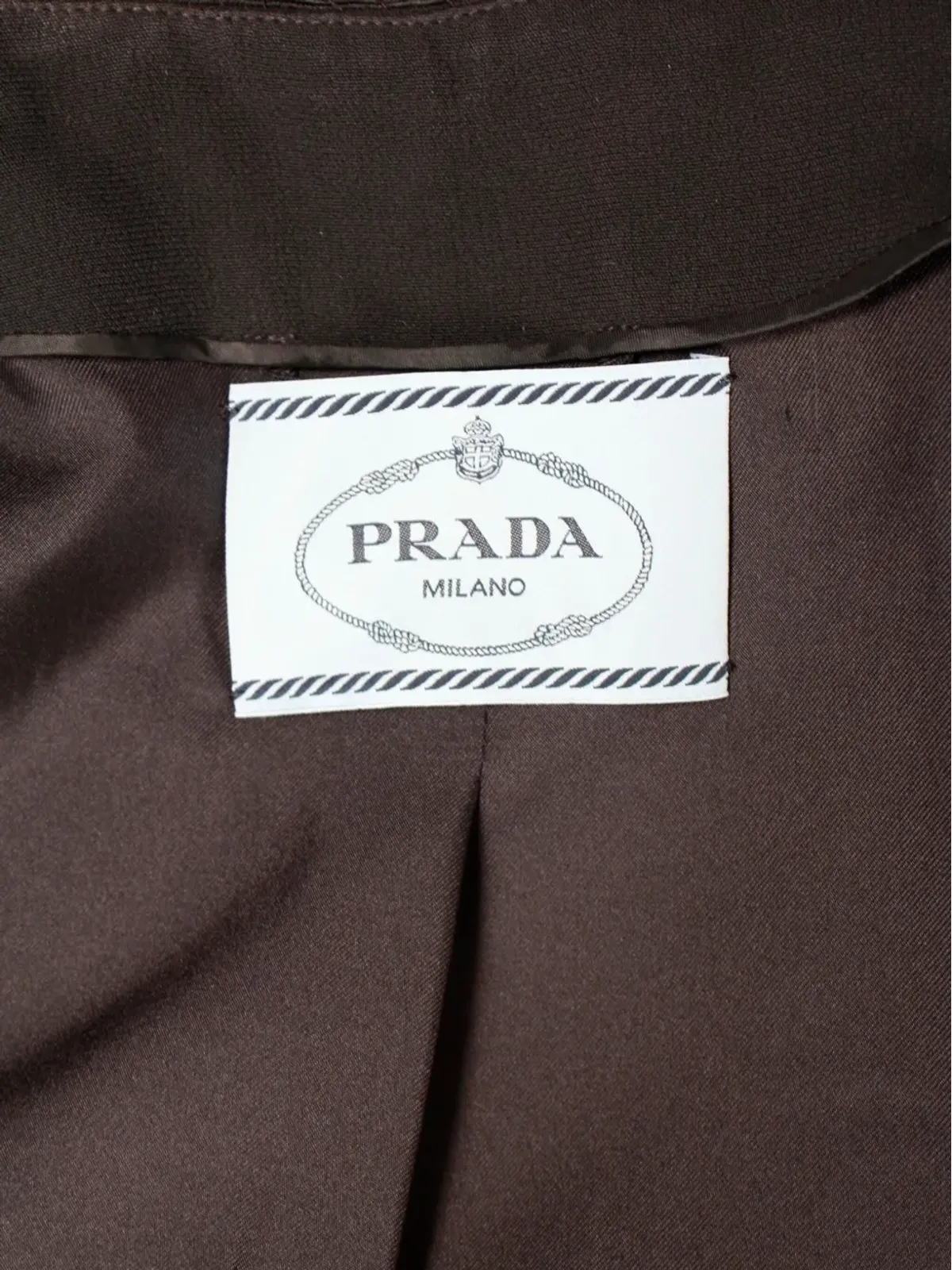 Prada Pre-Owned シルクカラーコート - 画像4