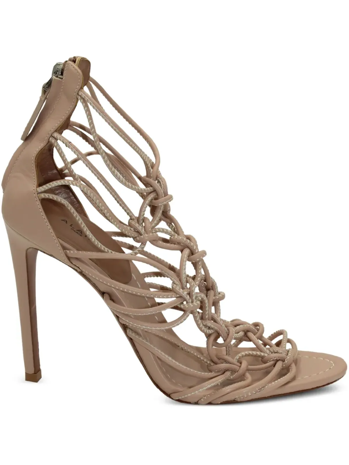 Alaïa Pre-Owned ノットレザー・ハイヒールサンダル - 画像1