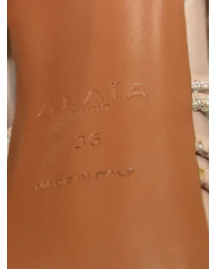 Alaïa Pre-Owned ノットレザー・ハイヒールサンダル - サムネイル5