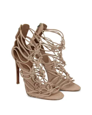 Alaïa Pre-Owned ノットレザー・ハイヒールサンダル - サムネイル2