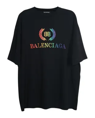 Balenciaga Pre-Owned ロゴプリント コットン Tシャツ ブラック - サムネイル1