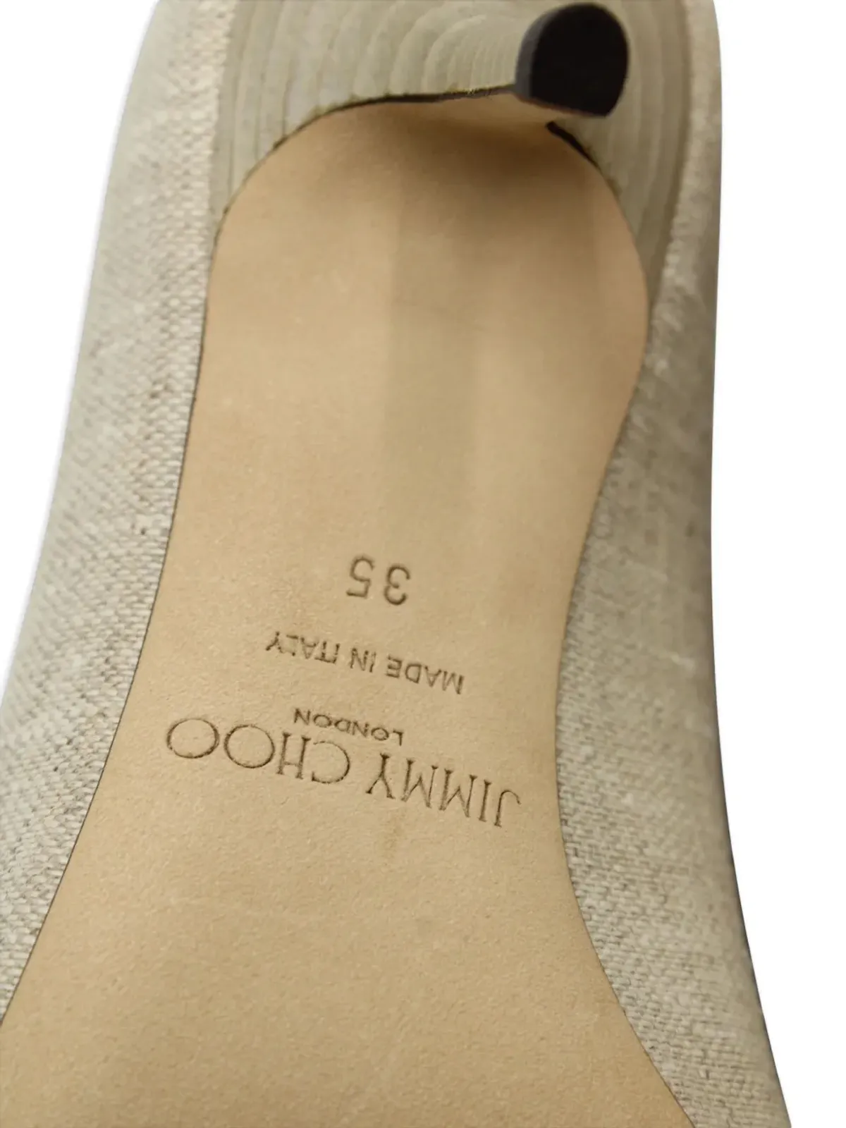 Jimmy Choo Pre-Owned ロリス リネン ポインテッドトゥ ミュール - 画像5