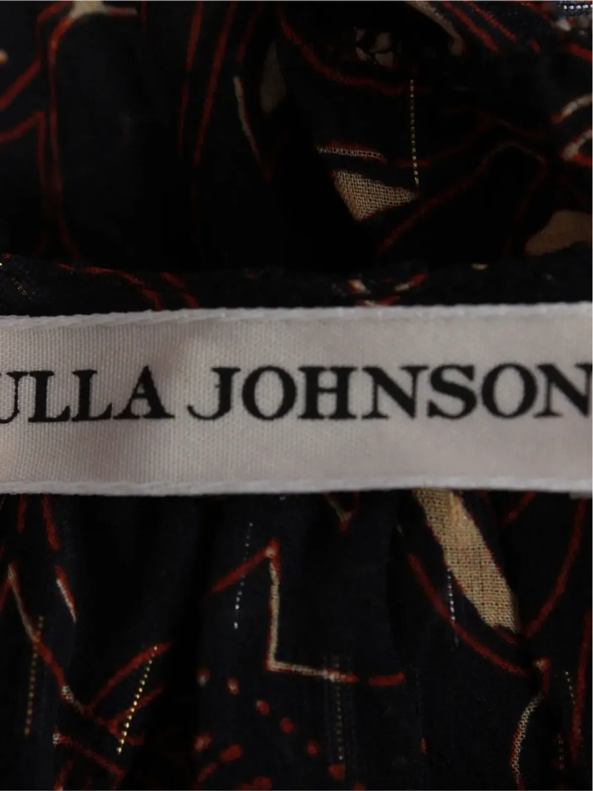 Ulla Johnson プリントフリルミニドレス - ブラック - 画像4