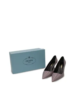 Prada Pre-Owned レザー ヒールパンプス - パープル - サムネイル5