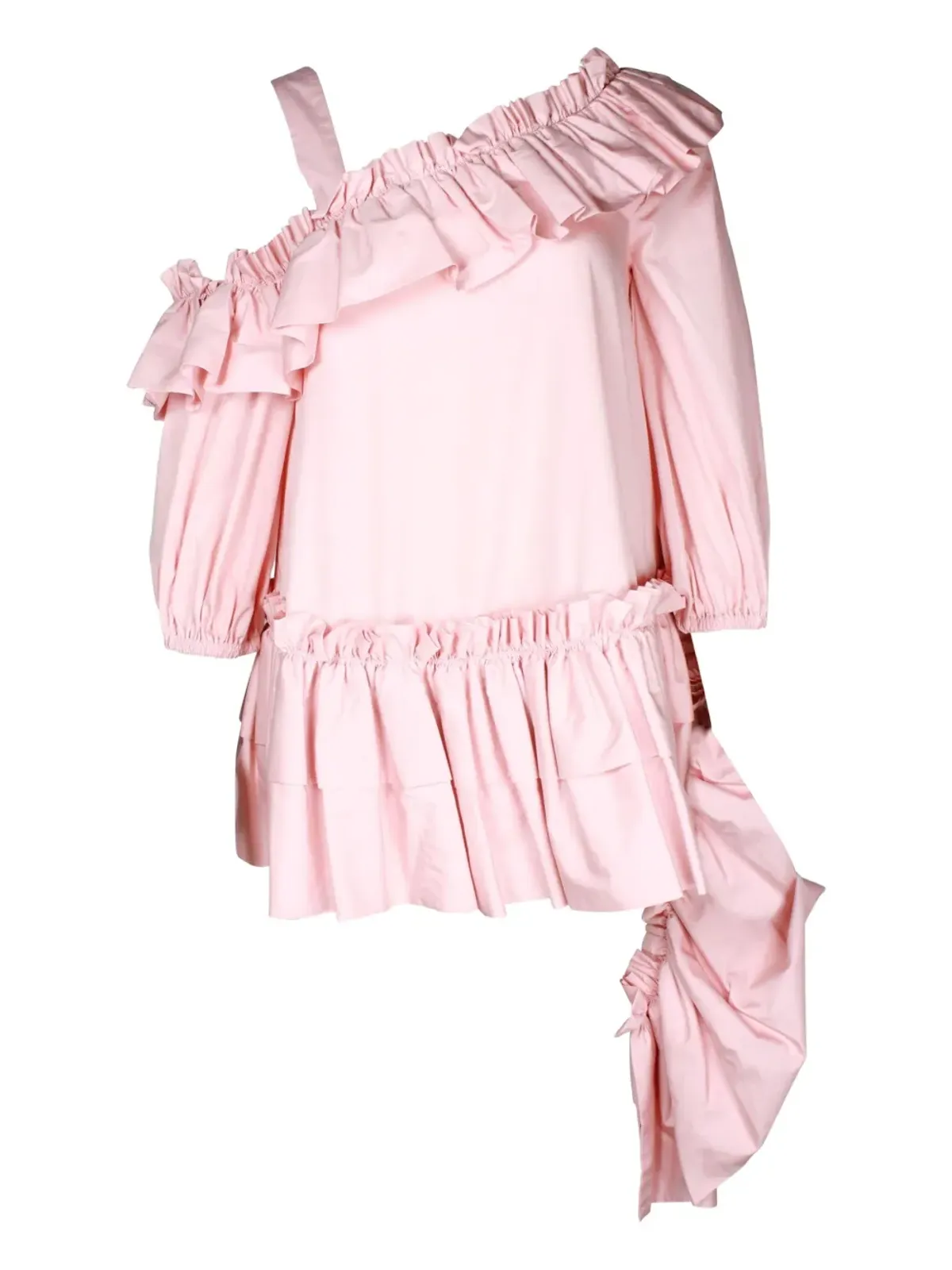 Alexander McQueen ビンテージ フリル付きアシンメトリックトップ ピンク - 画像4