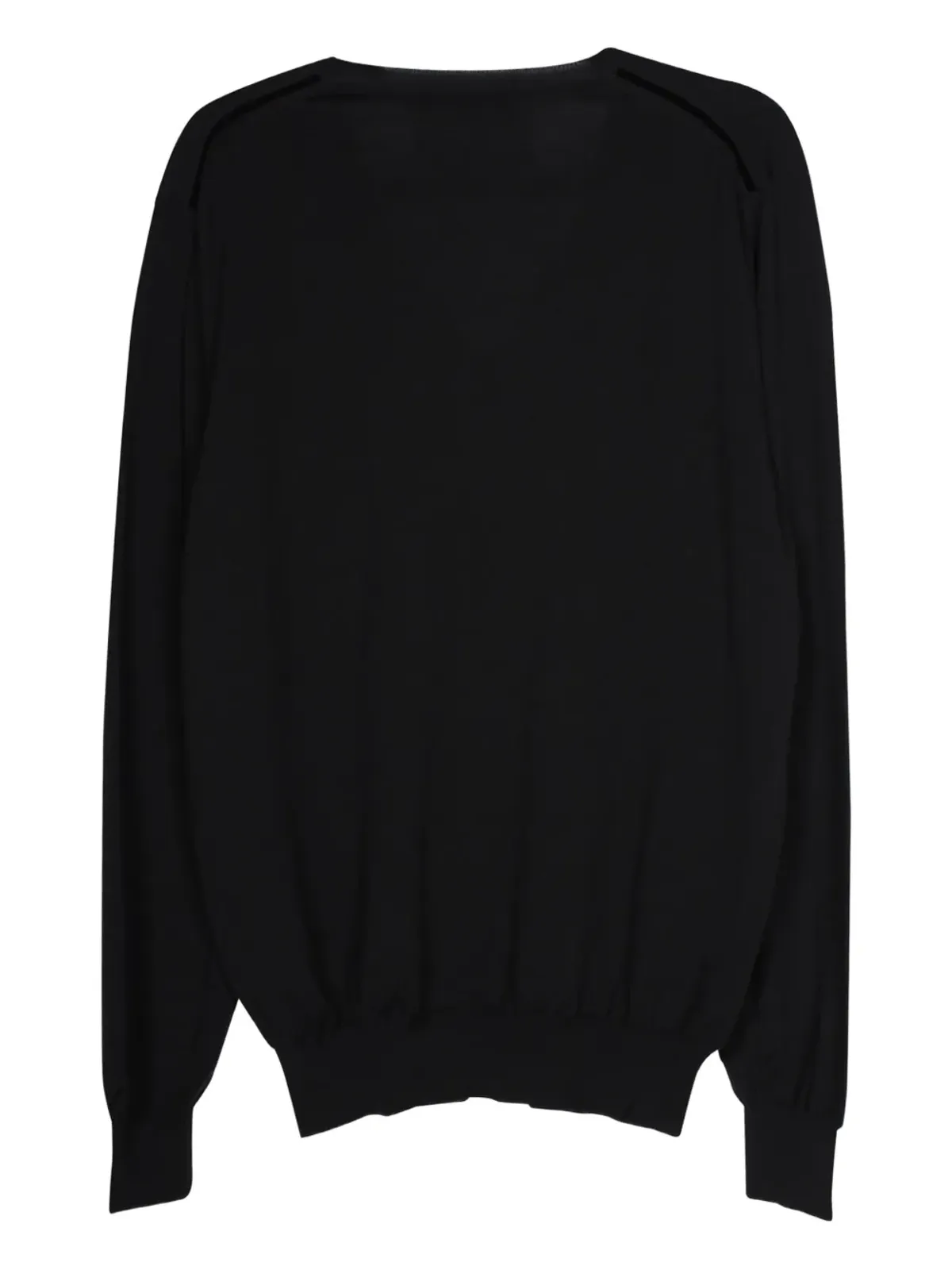 Saint Laurent ビンテージ Vネック ウールセーター - ブラック - 画像2