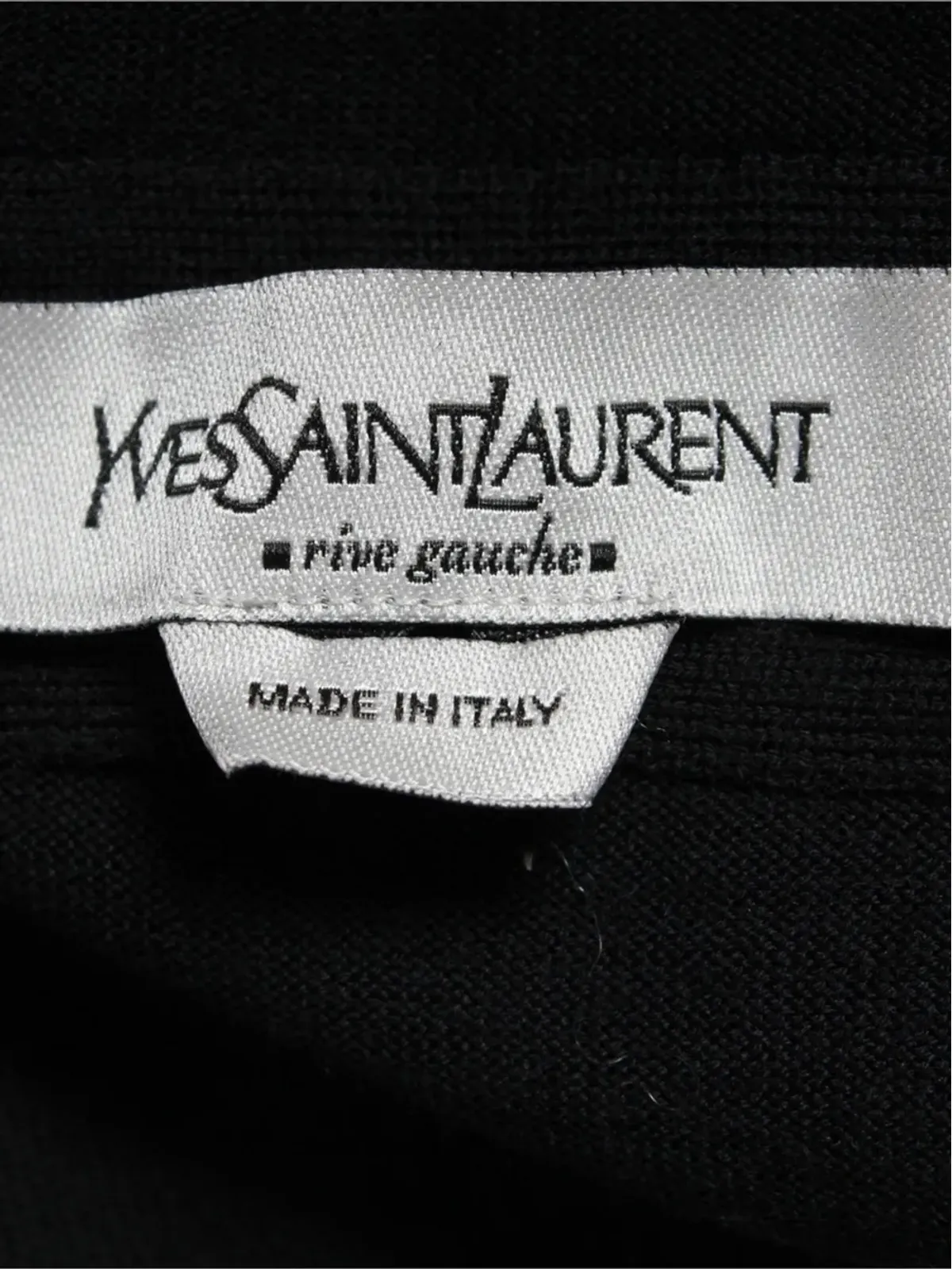 Saint Laurent ビンテージ Vネック ウールセーター - ブラック - 画像3