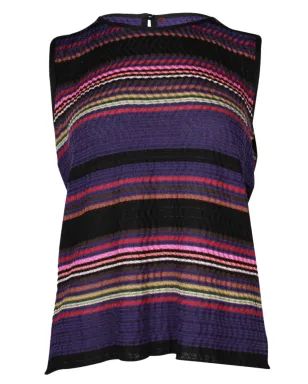 Missoni Pre-Owned striped sleeveless top - Purple - サムネイル1