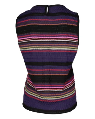 Missoni Pre-Owned striped sleeveless top - Purple - サムネイル2