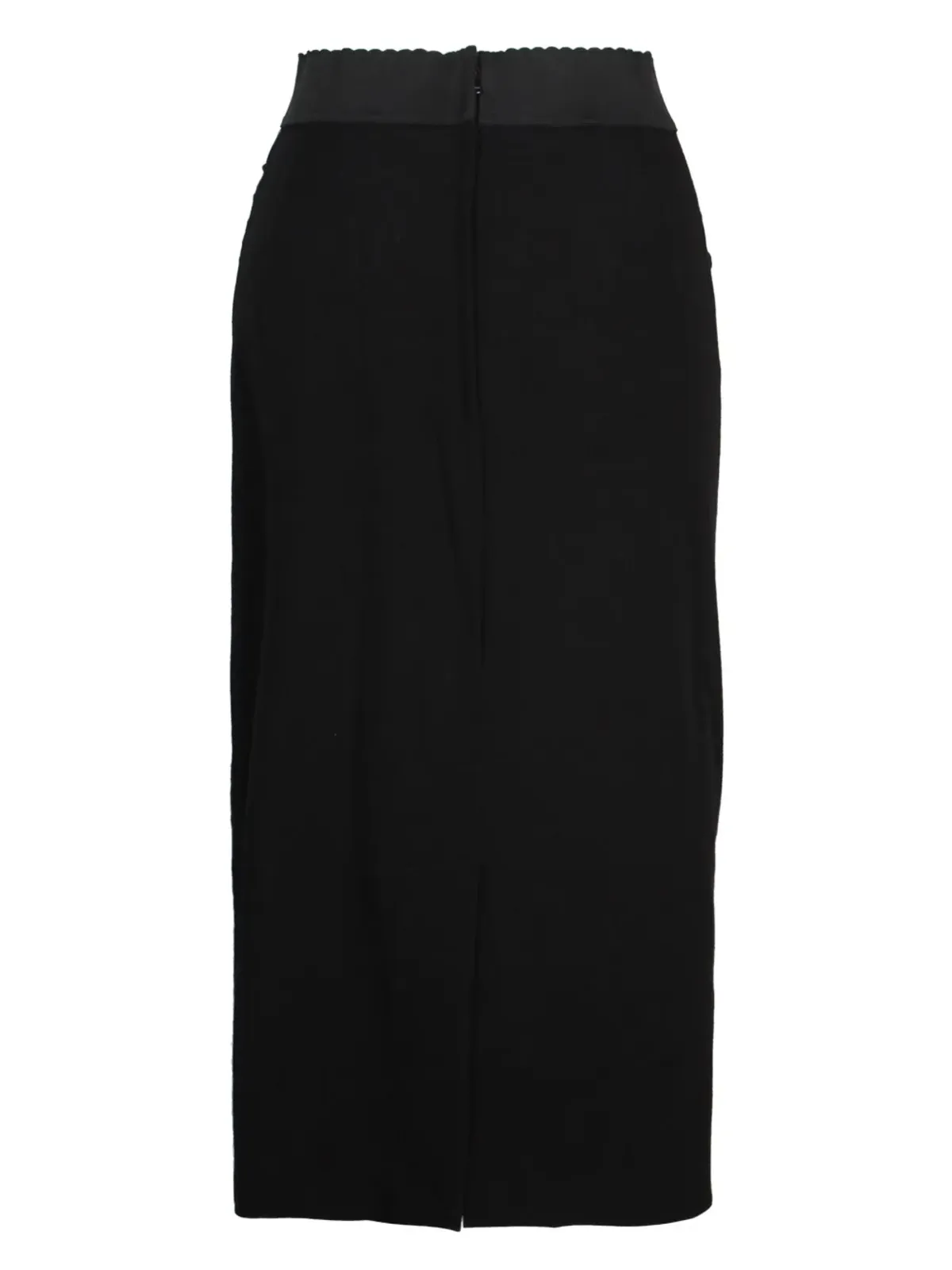 Dolce & Gabbana ビンテージ ウエストゴム入り ミディスカート ブラック - 画像3