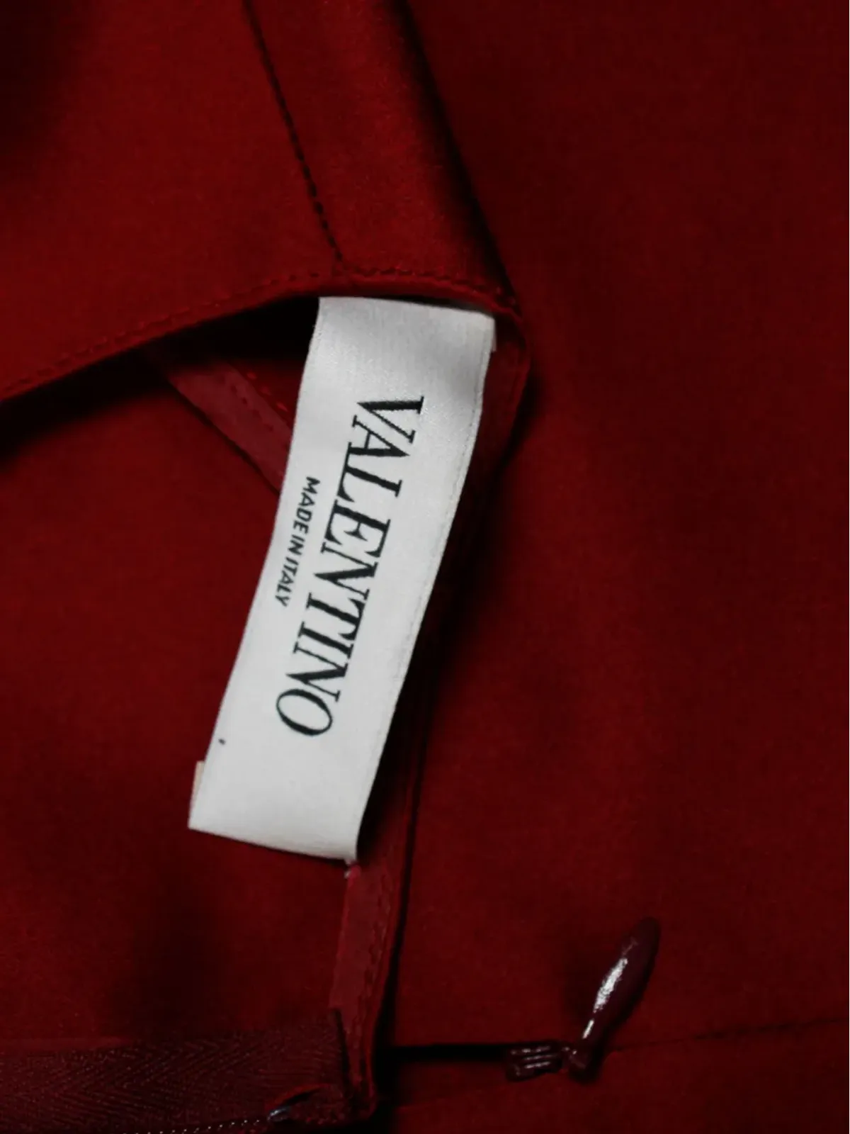 Valentino Garavani Pre-Owned 赤色の半袖シルクブラウス - 画像4