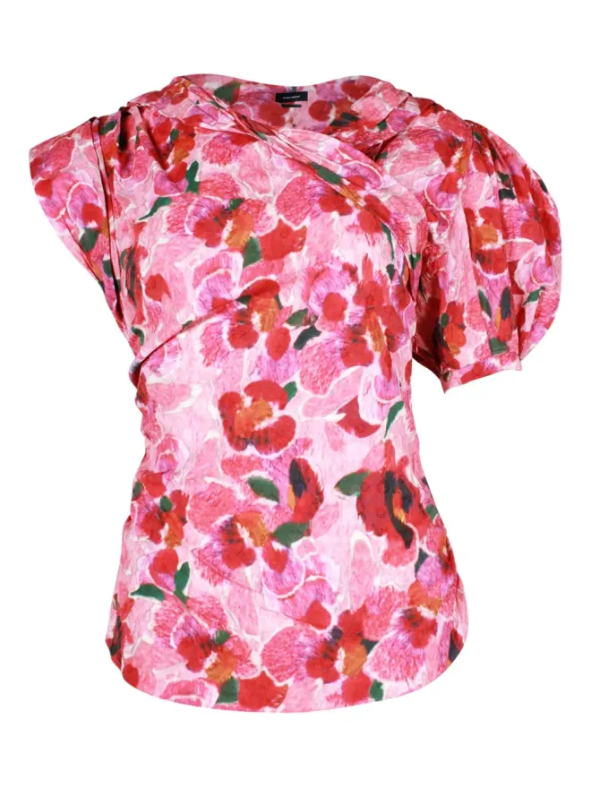 Isabel Marant Vintage Isabel Marant Vintage アシンメトリック パフスリーブ ブラウスの商品画像
