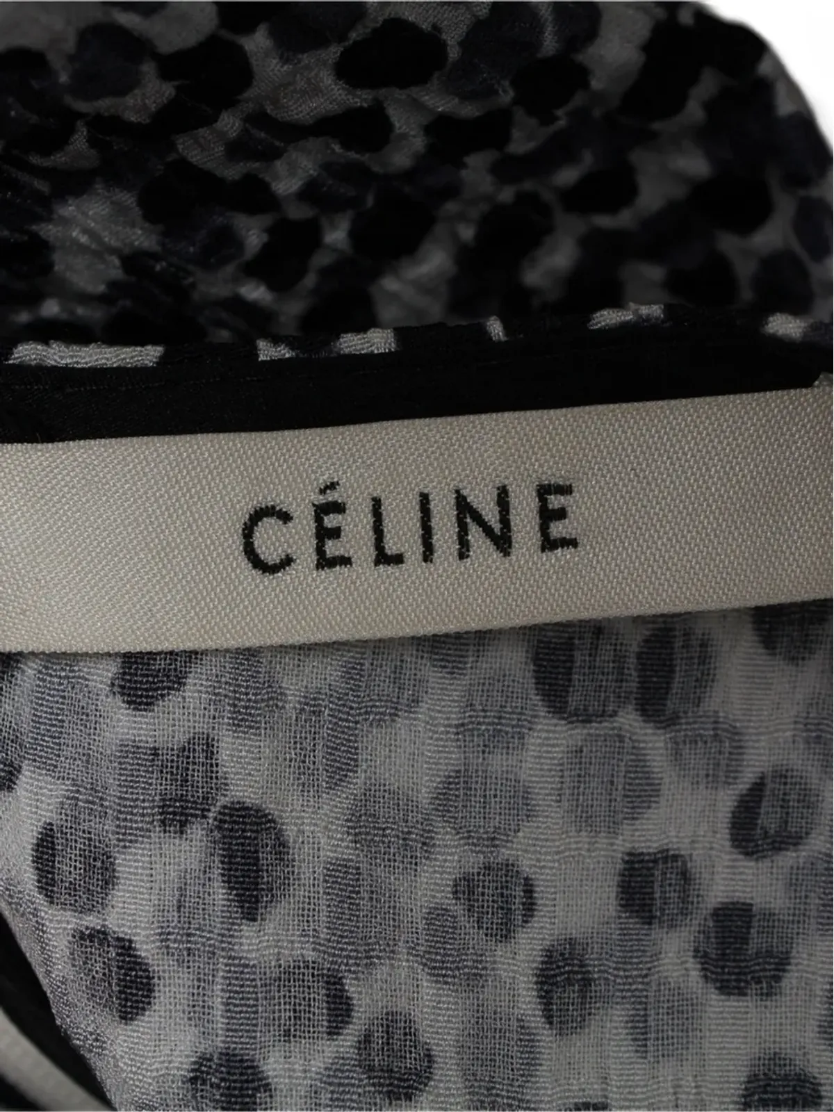 Celine Pre-Owned 水玉柄ノースリーブトップス - グレー - 画像4
