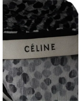 Celine Pre-Owned 水玉柄ノースリーブトップス - グレー - サムネイル4