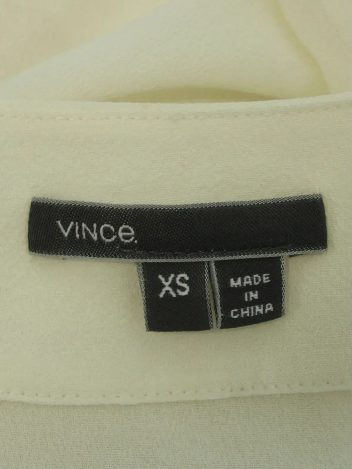 Vince Vネック長袖ブラウス - White - 画像4